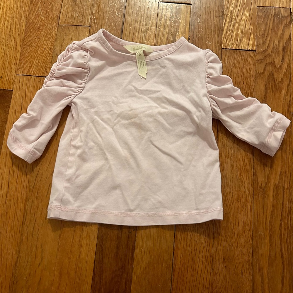 Light pink Matilda Jane size 2T shirt with puff sleeves